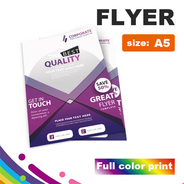 FLYERS LEAFLETS PRINTED FULL COLOUR SINGLE DOUBLE SIDED 150GSM A4 A5 A6 FLIERS 