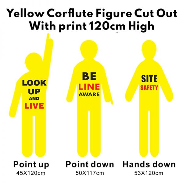 Yellow Corflute Man 120cm print