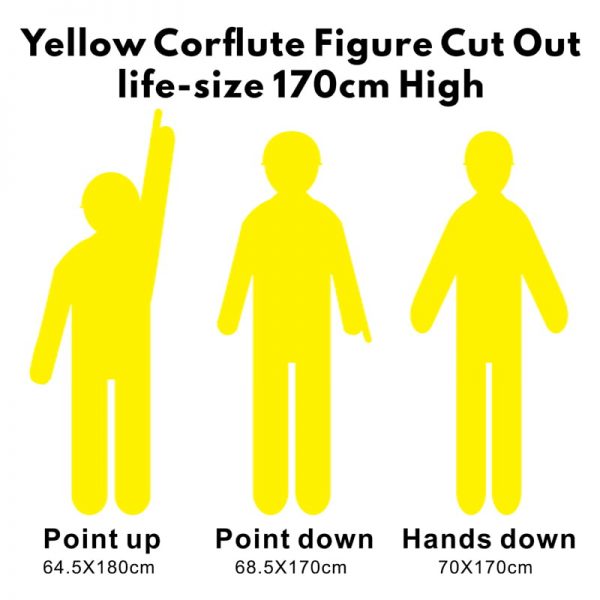 Yellow Corflute Man life size